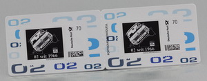 "02 seit 1966" Limited Edition Briefmarke